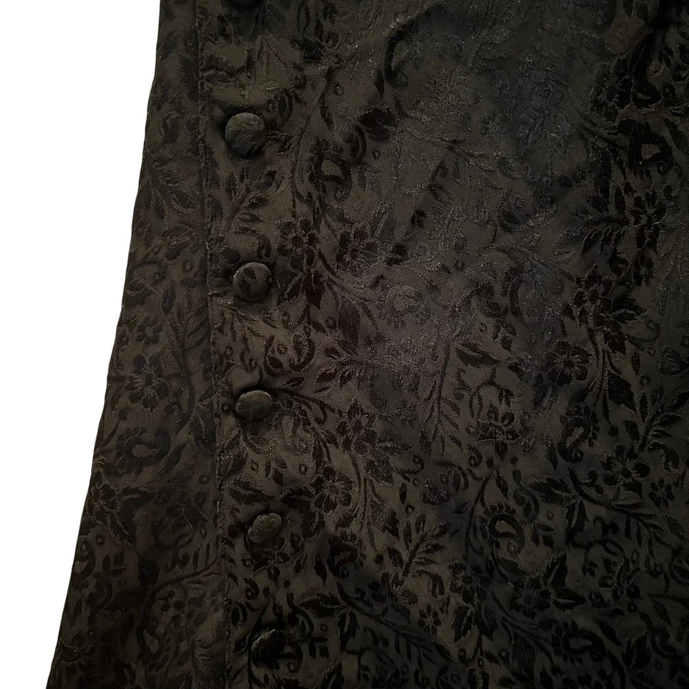 Funhouse NYC Vintage Black Jacquard Duster Jacket Large XL Witchy Gothic Cosplay